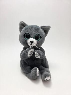 Ty Beanie Bellies "Binx” the Grey Cat - No Hang Tag! (6 inch)